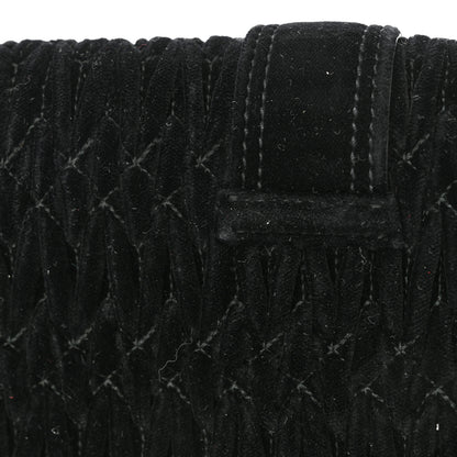 Miu Miu Velvet Matelasse Pearl Embellished Chain Black 10 of 13
