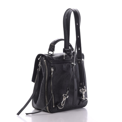 Proenza Schouler Crackled Lambskin PS1 Plus Zip Backpack Black 2 of 8