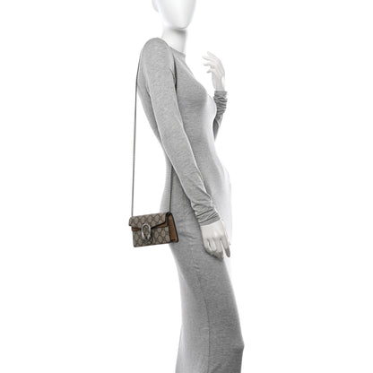 Gucci GG Supreme Monogram Super Mini Dionysus Shoulder Bag Taupe 2 of 10