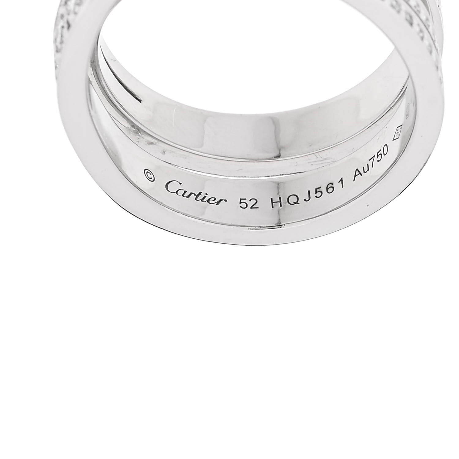 Cartier 18K White Gold Diamond Etincelle de Cartier Ring 52 6 4 of 6