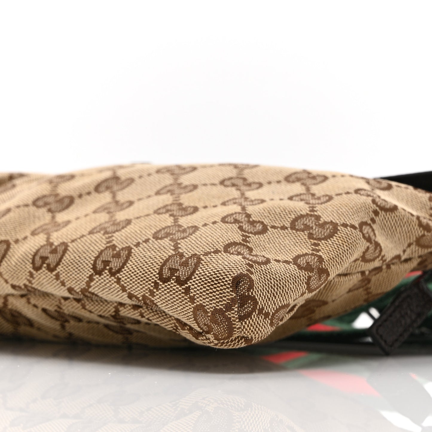 Monogram Web Belt Bag Dark Brown
