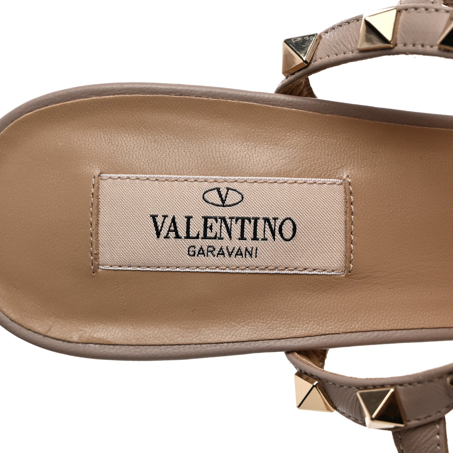 Valentino Garavani Patent Calfskin Rockstud Ankle Strap 65mm Pumps 40 Poudre 7 of 9