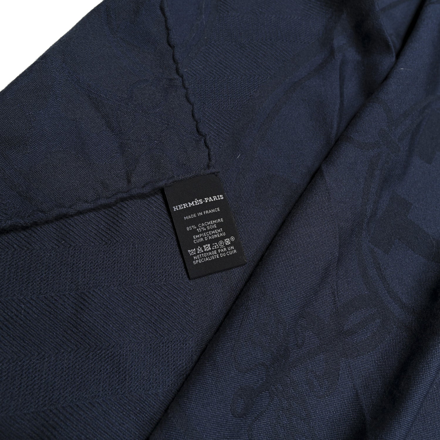 Hermes Cashmere Silk New Libris Poncho bleu de Chine 3 of 4
