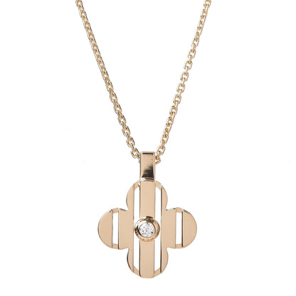 Louis Vuitton 18K Yellow Gold Diamond Fleur Pendant Necklace 4 of 6