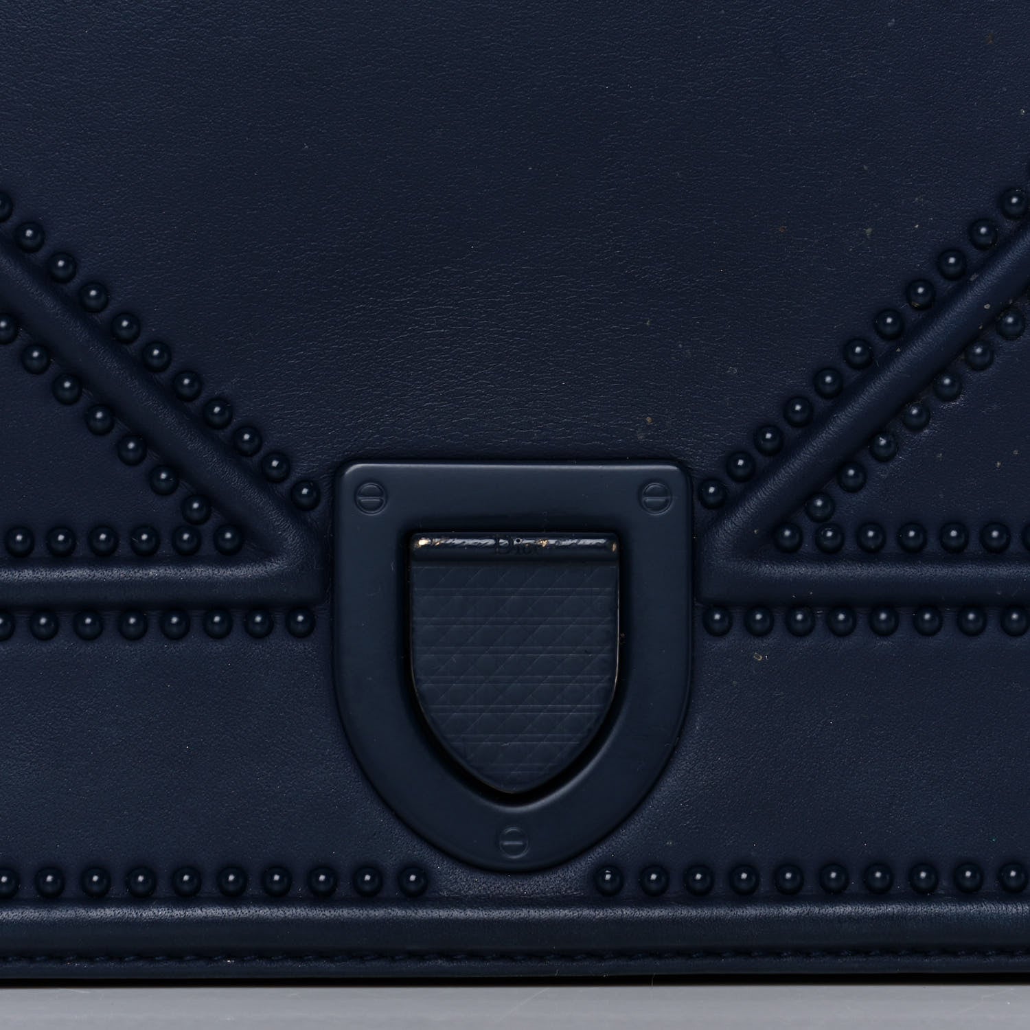 Christian Dior Ultra Matte Calfskin Studded Medium Diorama Flap Bag Blue 9 of 19