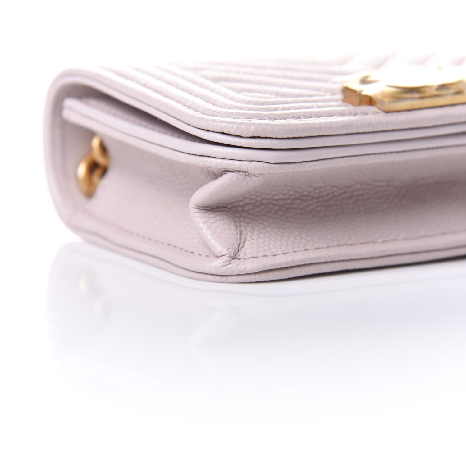 Chanel Caviar Chevron Boy Flap Waist Belt Bag Light Purple 9 of 11