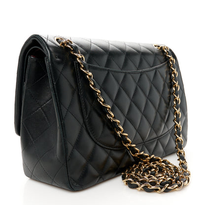 Chanel Lambskin Quilted Jumbo Double Flap Black 3 of 11