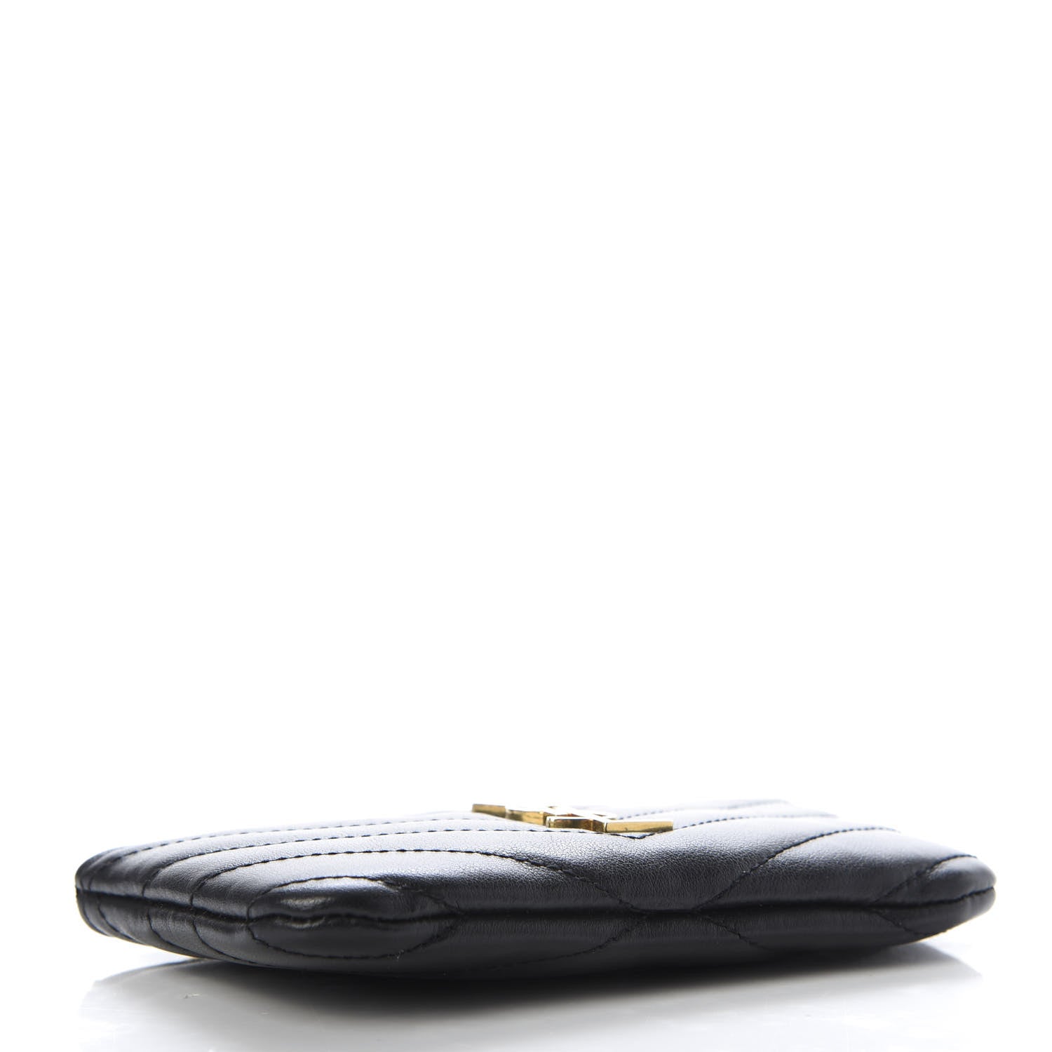 Saint Laurent Calfskin Matelasse Monogram Key Pouch Black 4 of 8
