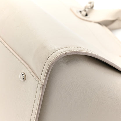 Chanel Caviar Medium Studded Deauville Tote White 14 of 15