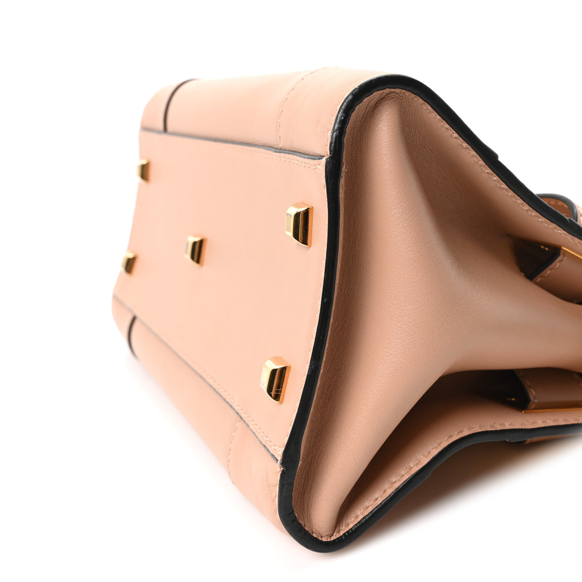 Valentino Garavani Calfskin Twist Lock My Rockstud Shoulder Bag Poudre 9 of 9