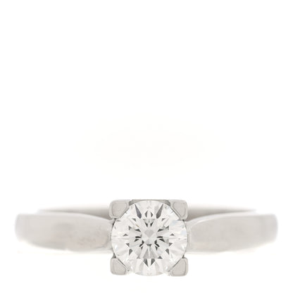 Harry Winston Platinum Diamond .50ct HW Logo Engagement Ring 48 4.5 1 of 5