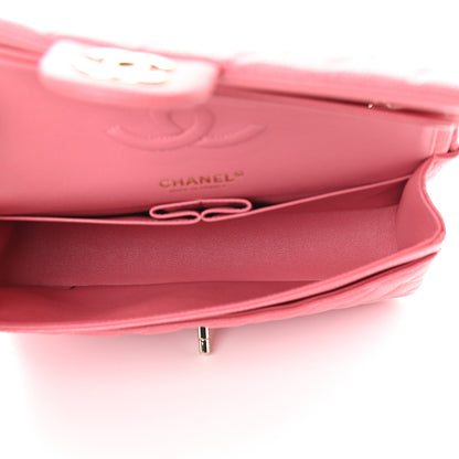 Chanel Metallic Caviar Quilted Medium Double Flap Pink 4 of 8