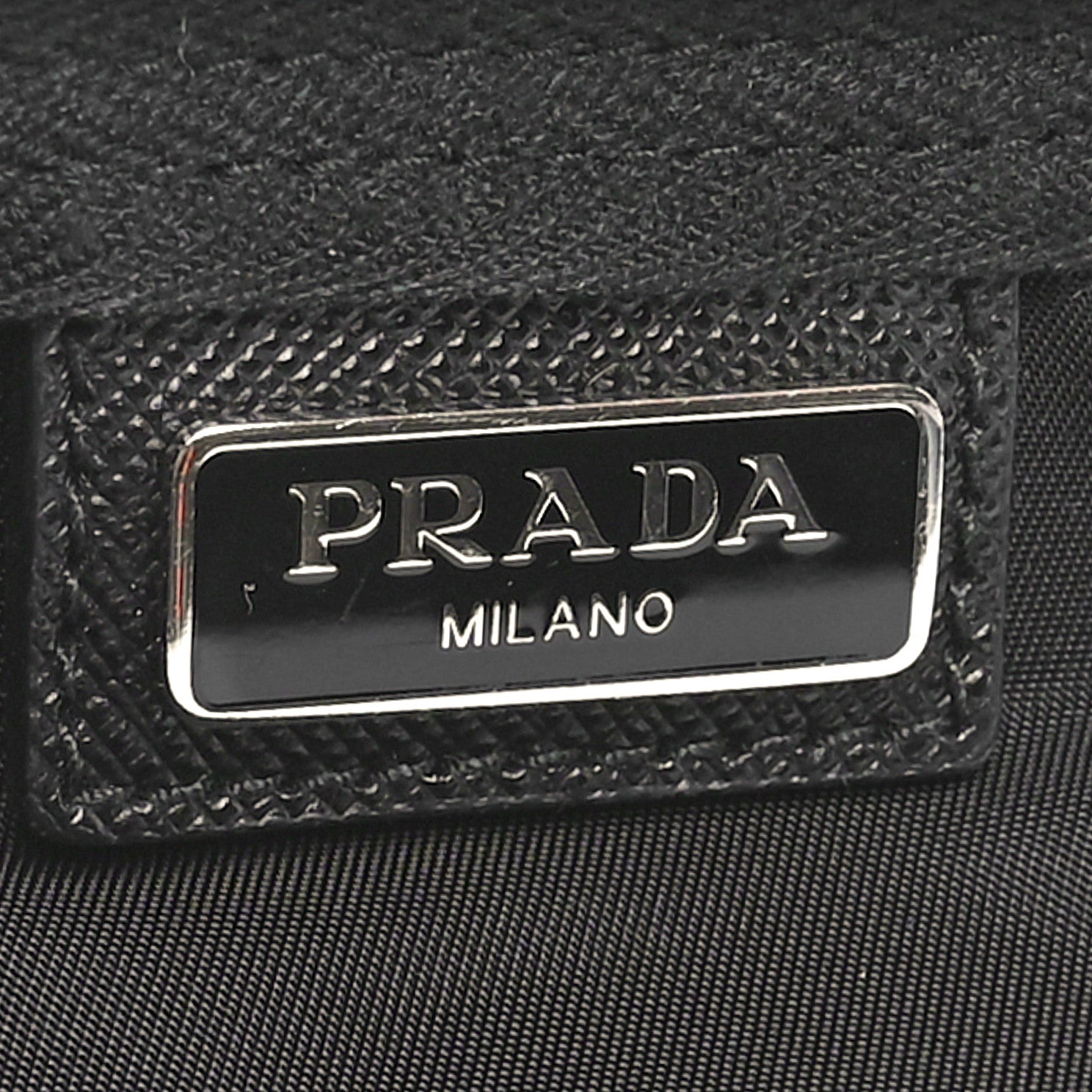 Prada Re-Nylon Saffiano Vela Necessaire Flat Pouch Black 6 of 9