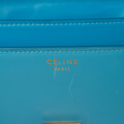 Celine Box Calfskin Medium Classic Box Flap Bag Blue 6 of 12