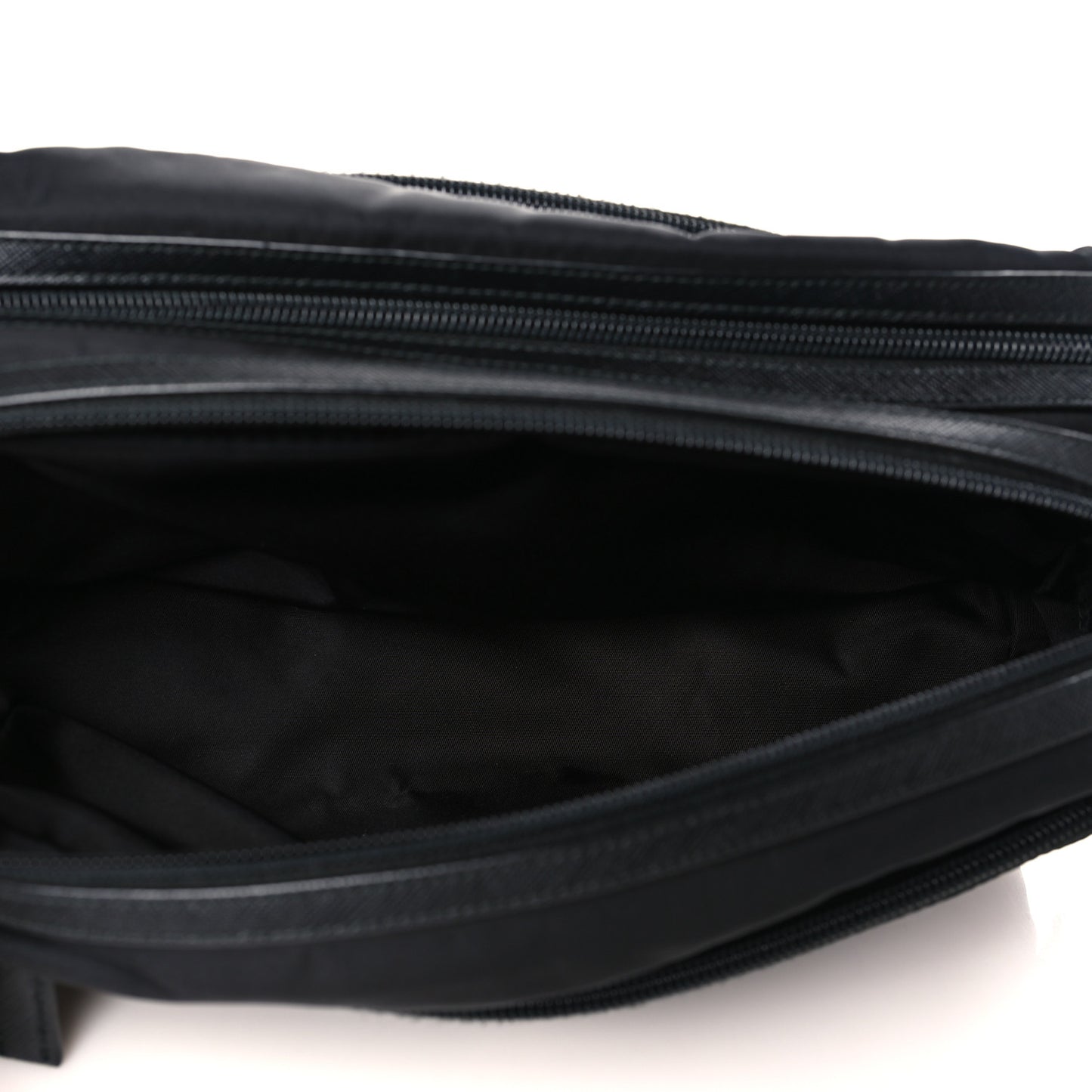Re-Nylon Saffiano Travel Pouch Black