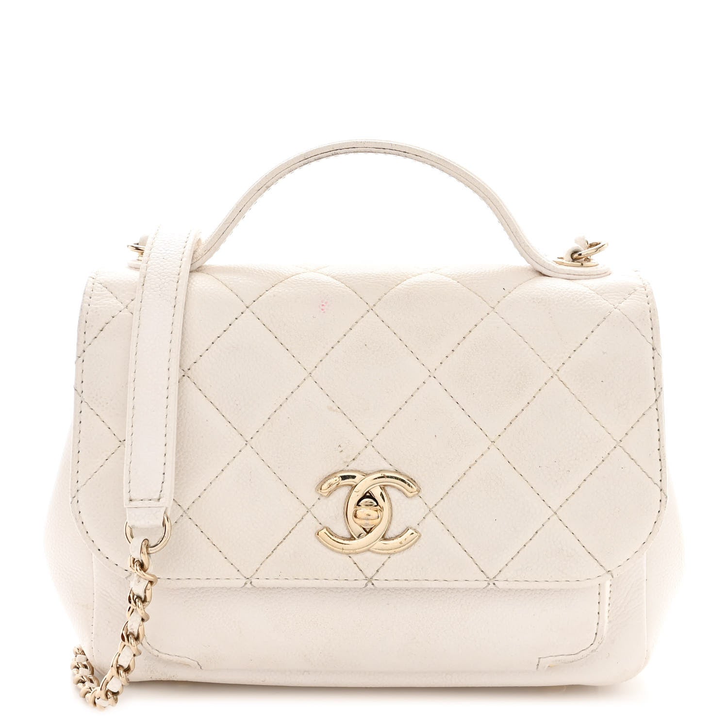 Chanel Caviar Quilted Small Business Affinity Flap White 1 of 19