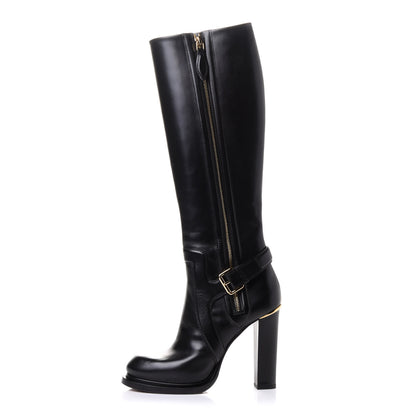 Louis Vuitton Calfskin Forefront High Boots 38 Black 1 of 9