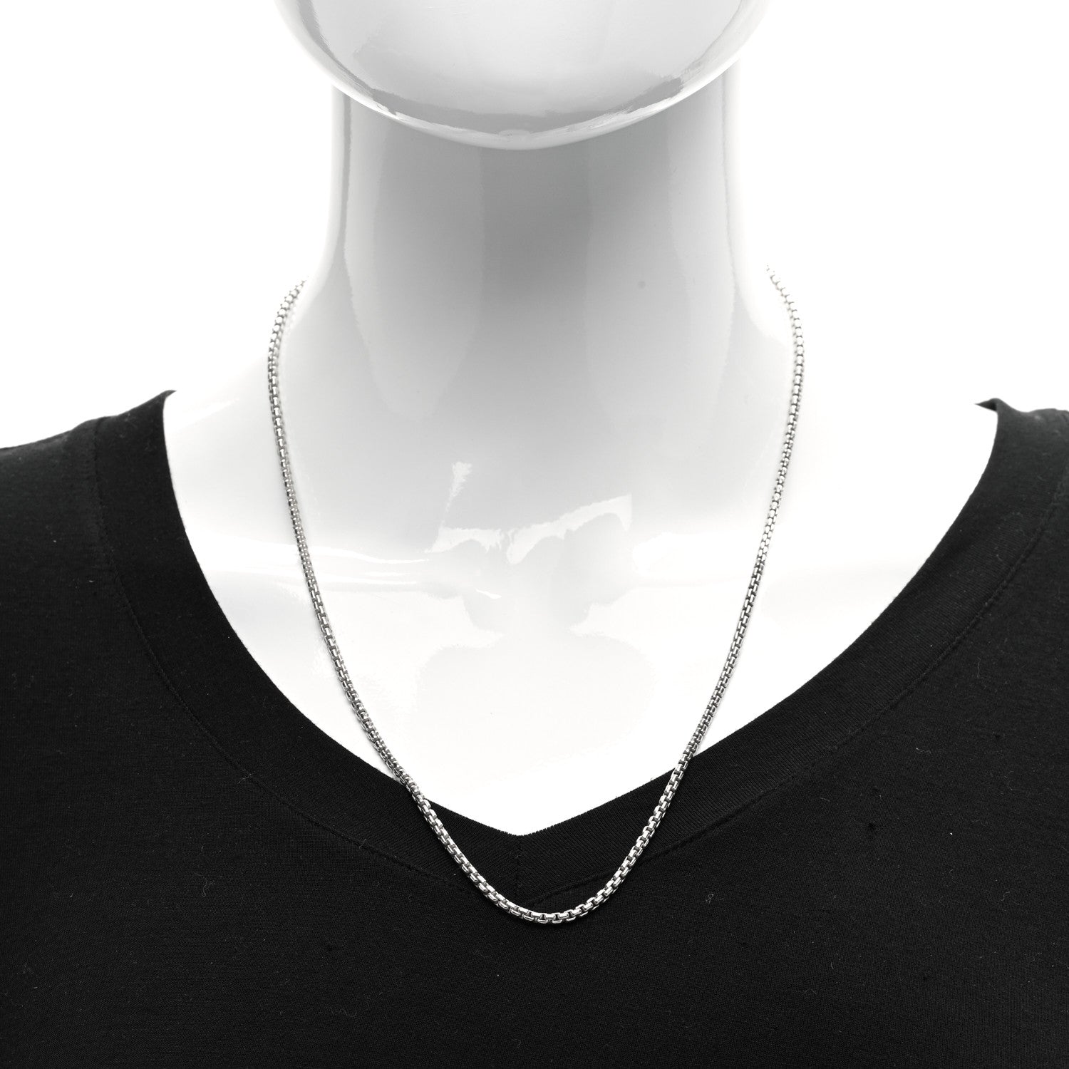 David Yurman Sterling Silver 2.7mm Small Box Chain Necklace 22" 2 of 4
