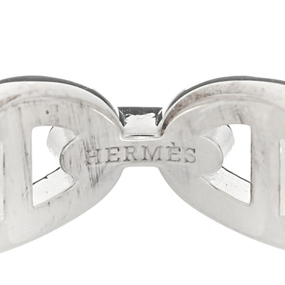 Hermes Sterling Silver PM Chaine d'Ancre Enchainee Band Ring 53 6.25 4 of 5