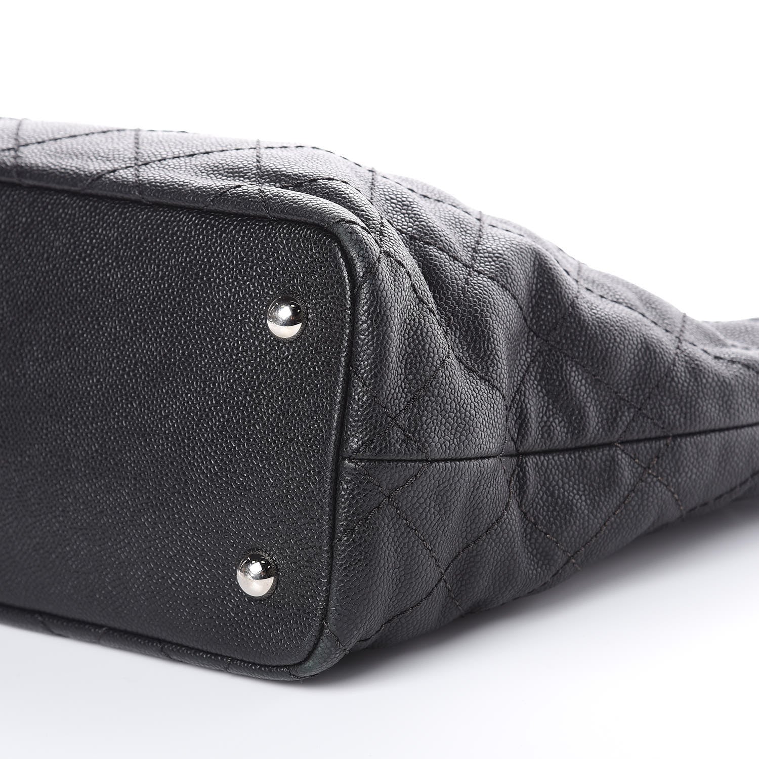 Chanel Grained Calfskin Quilted Small Daily Shopping Tote Black 9 of 14