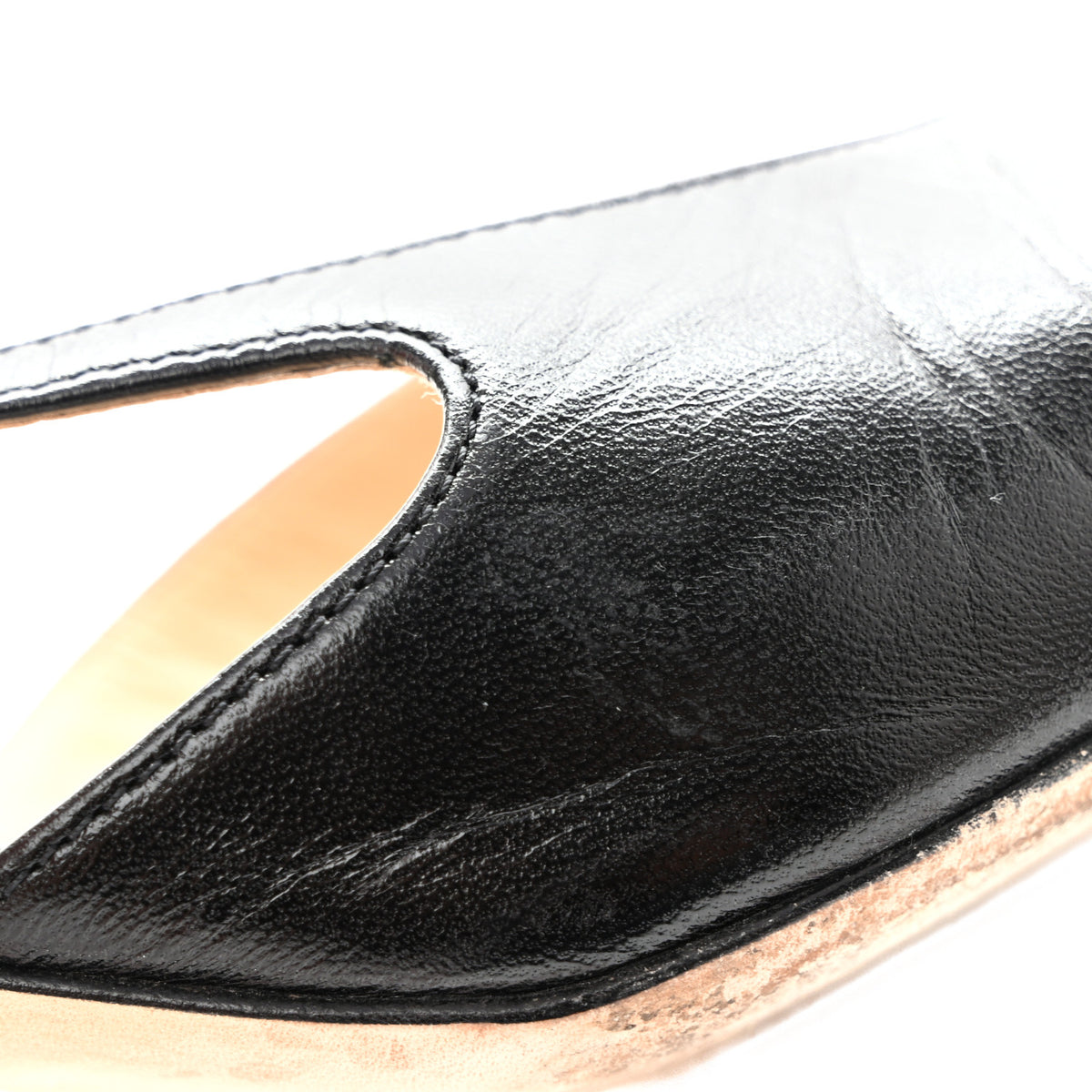 Goatskin Grosgrain Cap Toe CC Slingback Pumps 39.5 Black