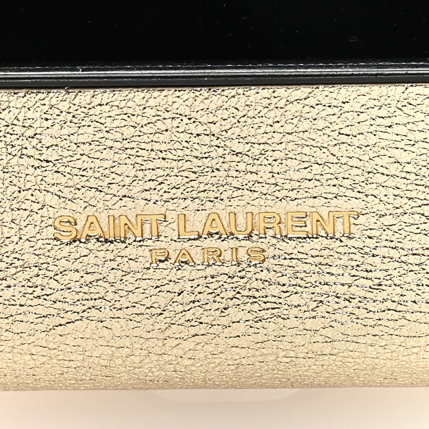 Metallic Calfskin Paris Airpods Pro Holder Gold