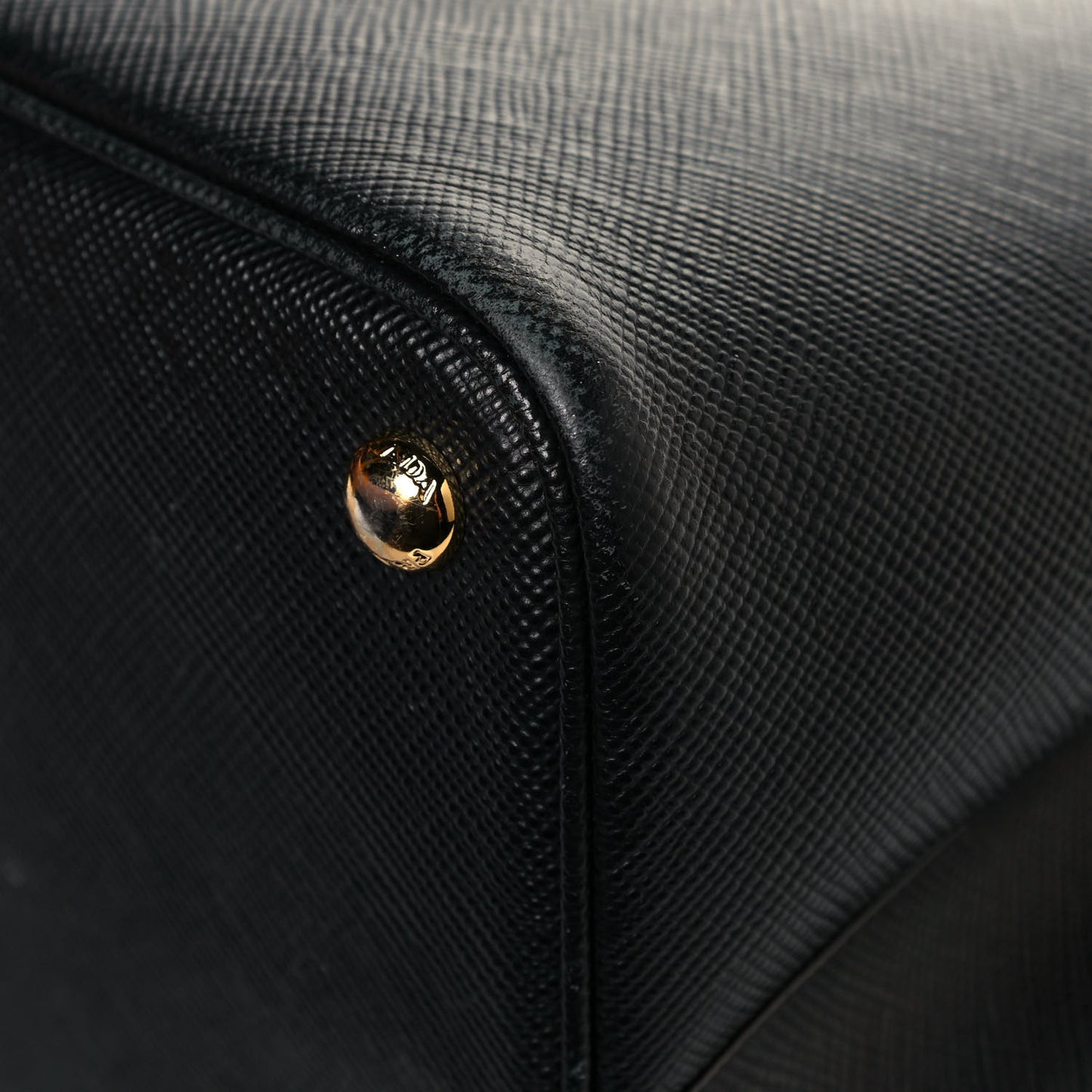 Saffiano Cuir Medium Double Bag Black Fuoco