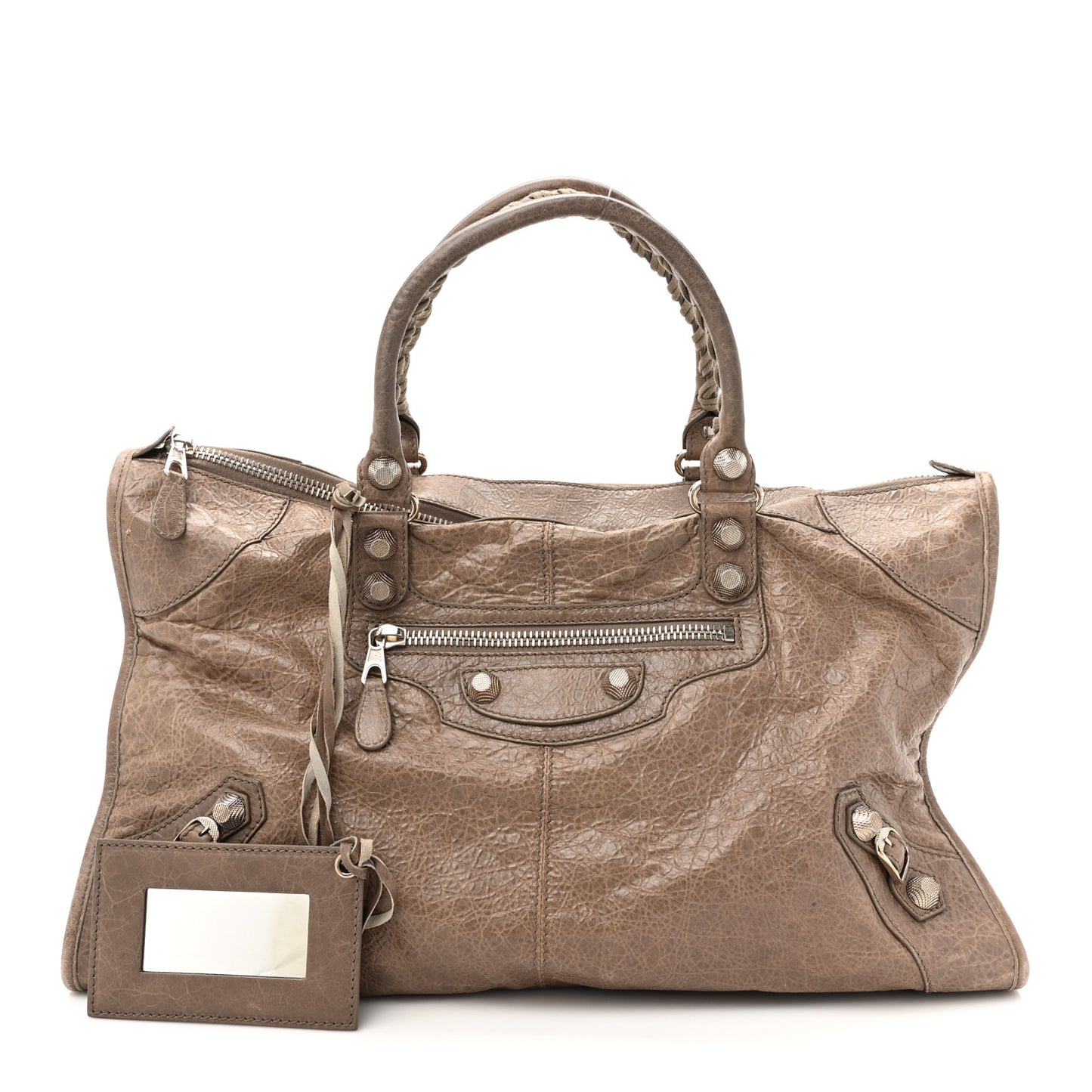 Agneau Giant 12 Silver Hardware Work Gris Poivre