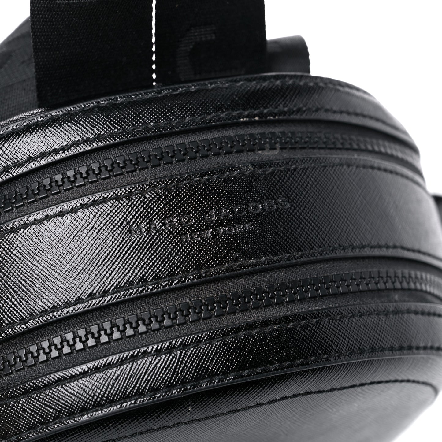 Saffiano Mini Snapshot Backpack Black