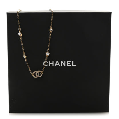 Chanel Metal Crystal CC Star Necklace Gold 7 of 7