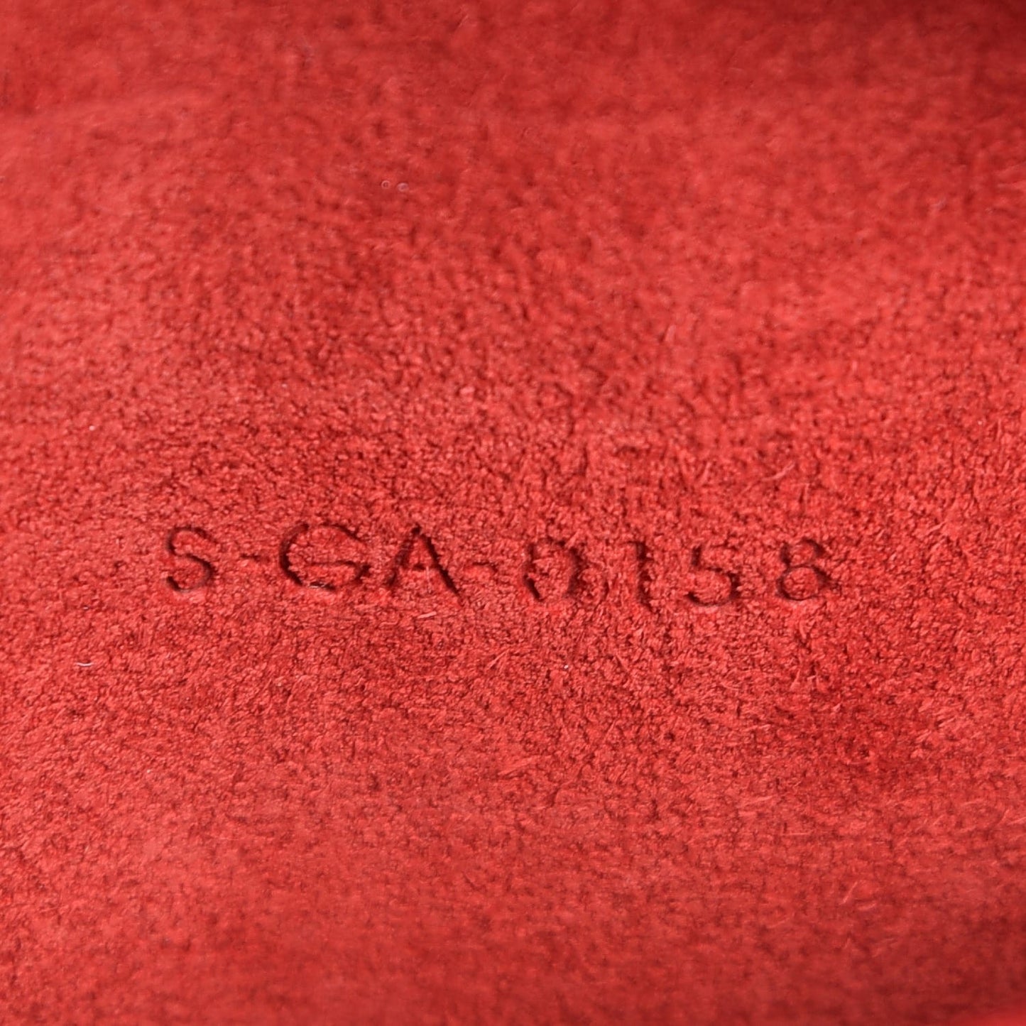 Baby Grained Calfskin Nano Luggage Red
