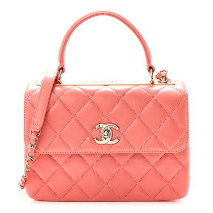 Chanel Lambskin Quilted Small Trendy CC Flap Dual Handle Bag Coral 1 of 10