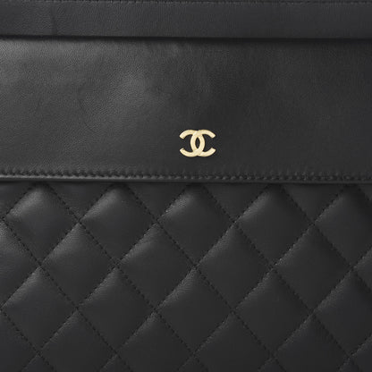 Chanel Lambskin Quilted Medium Flap Cosmetic Case Black 10 of 11