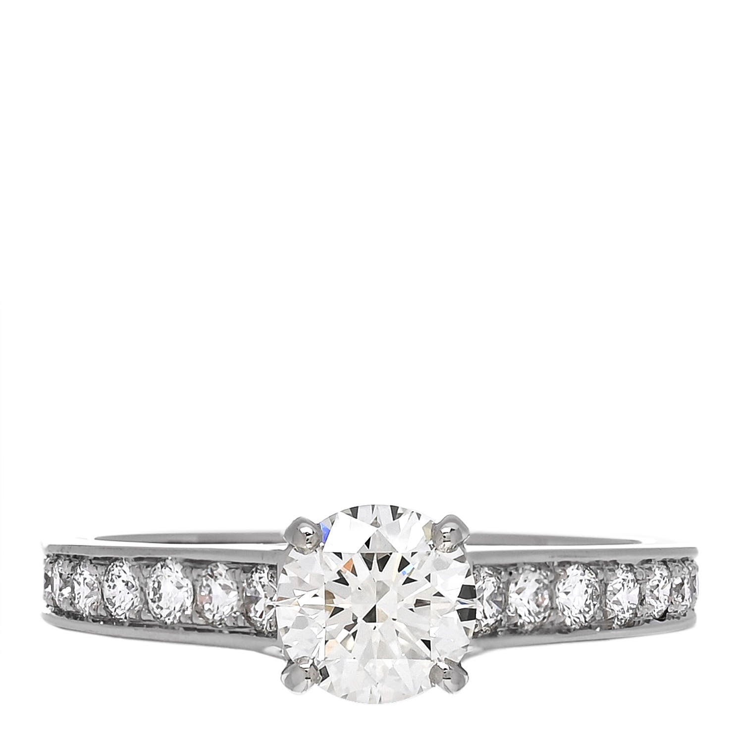 Cartier Platinum Diamond .80ct Solitaire 1895 Engagement Ring 51 5.75 1 of 5