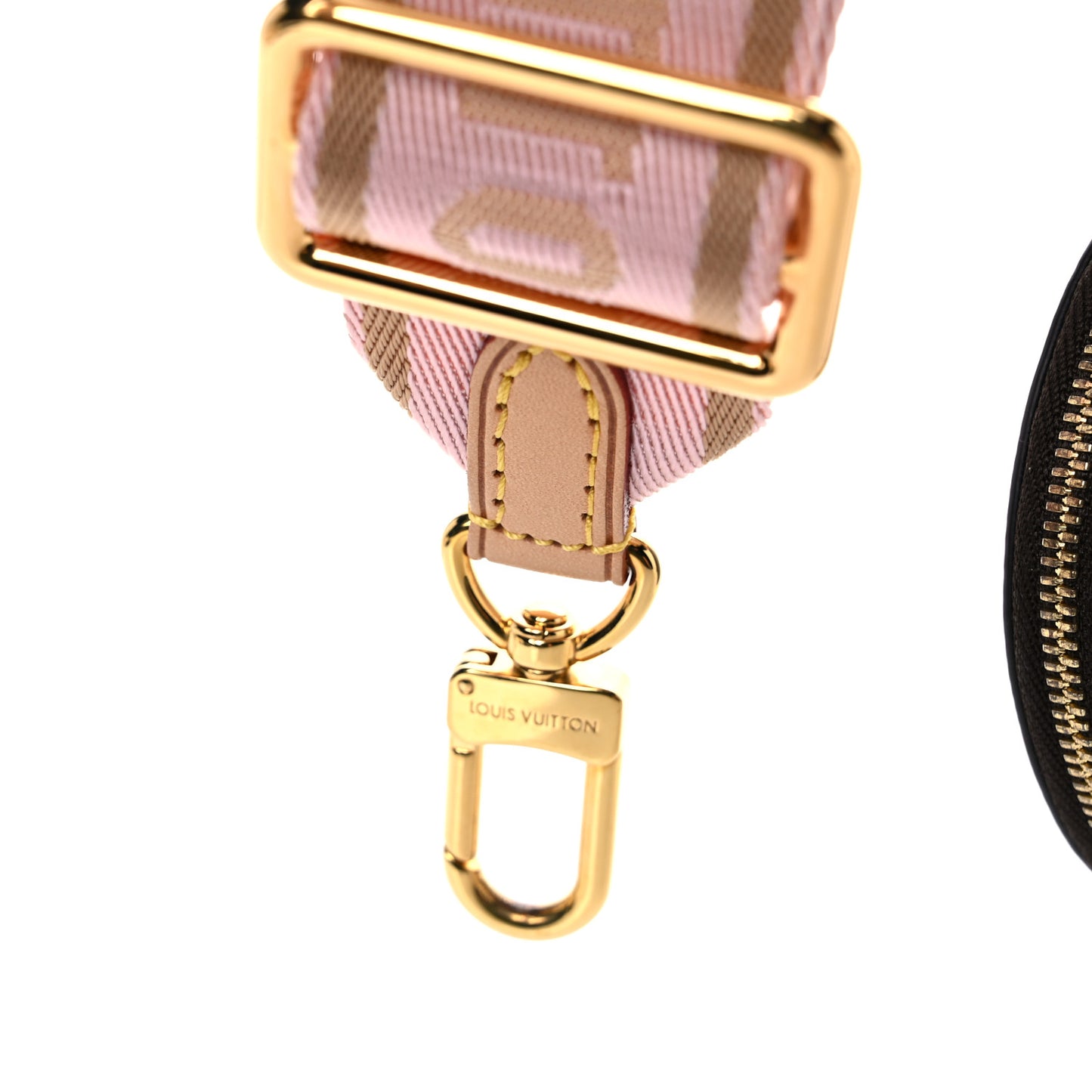 Monogram Multi Pochette Accessories Bandouliere Shoulder Strap Rose Clair