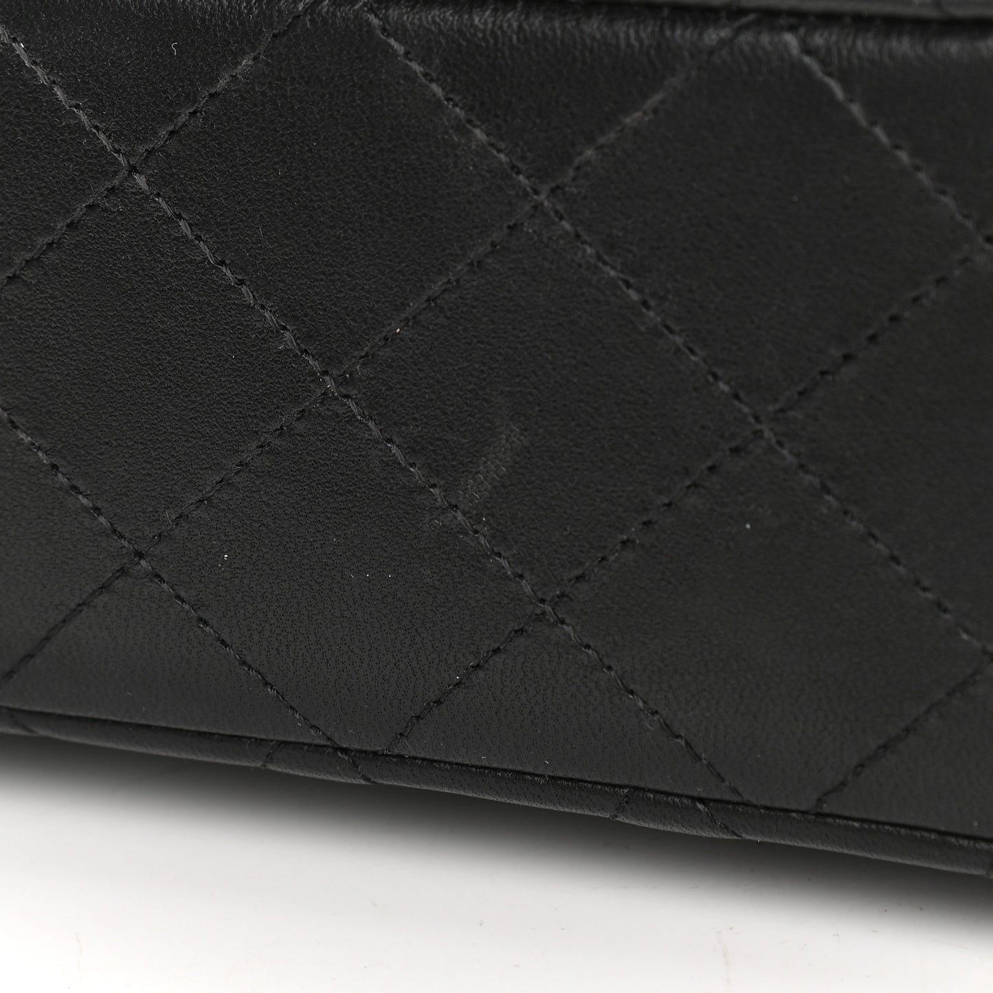 Lambskin Quilted Small Double Flap Black