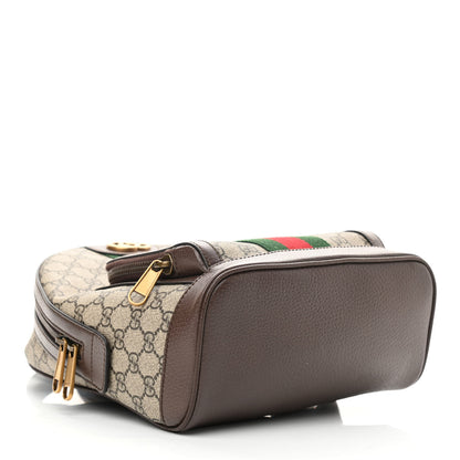 Gucci GG Supreme Monogram Calfskin Web Small Ophidia Day Backpack Beige Ebony New Acero 4 of 10