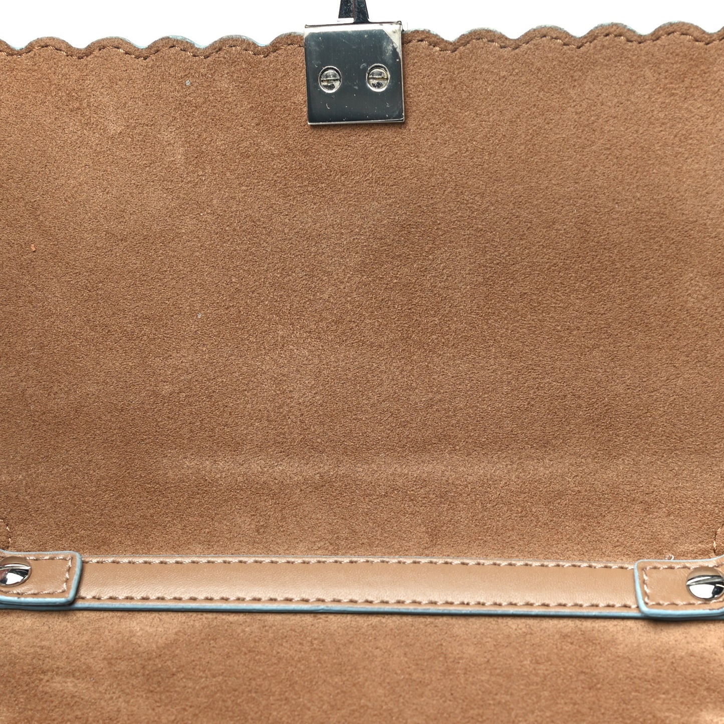 Vitello Liberty Scalloped Studded Small Kan I Shoulder Bag Tan