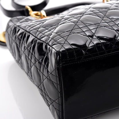 Christian Dior Patent Cannage Medium Lady Dior Black 14 of 18