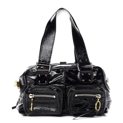 Chloe Crinkled Patent Betty Shoulder Bag Black 1 of 9