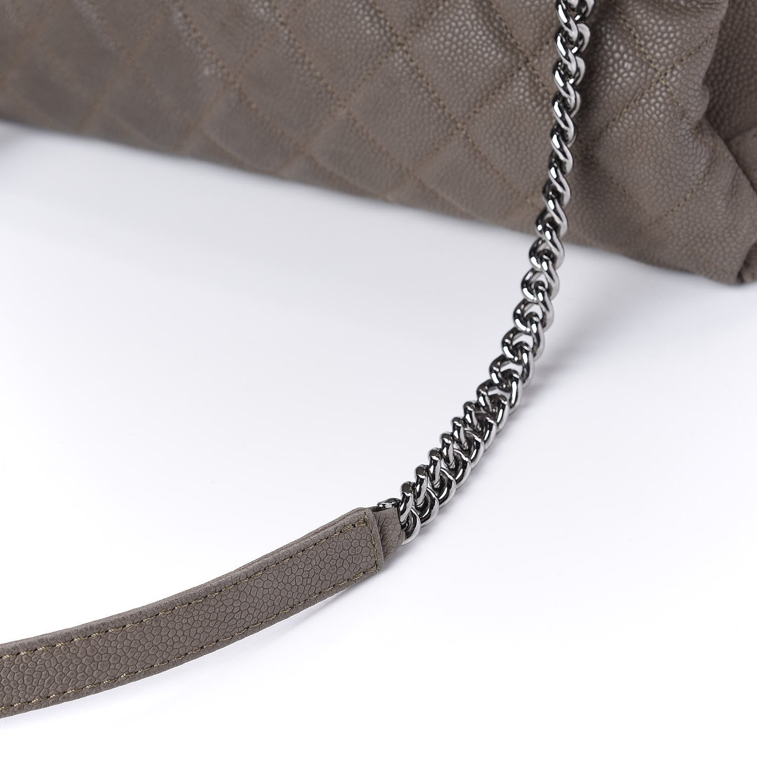 Chanel Iridescent Caviar Medium Lady Pearly Flap Khaki 12 of 12