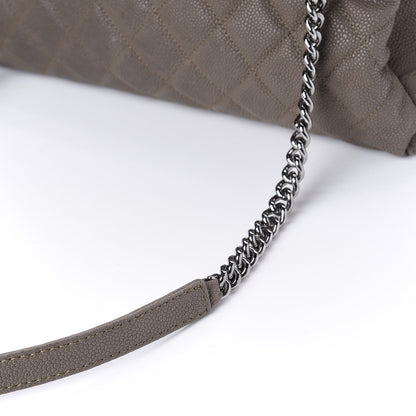 Chanel Iridescent Caviar Medium Lady Pearly Flap Khaki 12 of 12