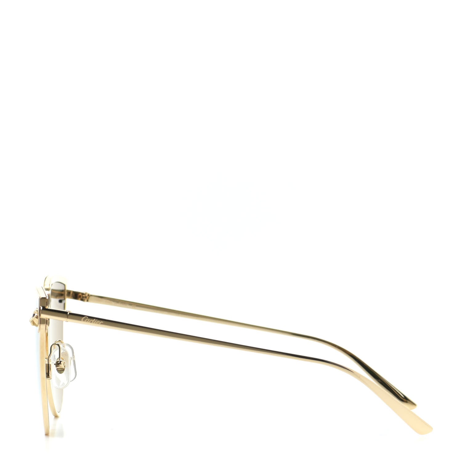 Cartier Panthere De Cartier Cat Eye Sunglasses Gold 2 of 7