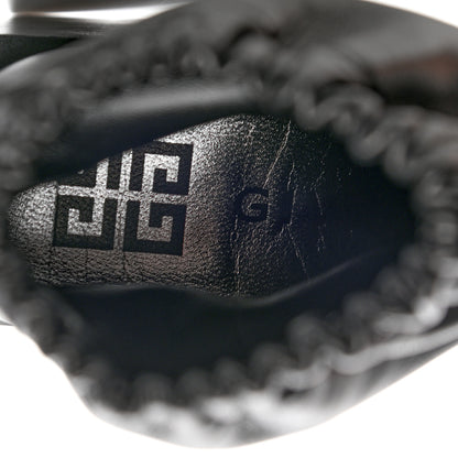 Givenchy Calfskin Snakeskin Embossed ID Scrunch Bootie 37 Black 8 of 9