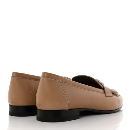 Hermes Goatskin Womens Royal Loafers 38 Beige Argile 4 of 13