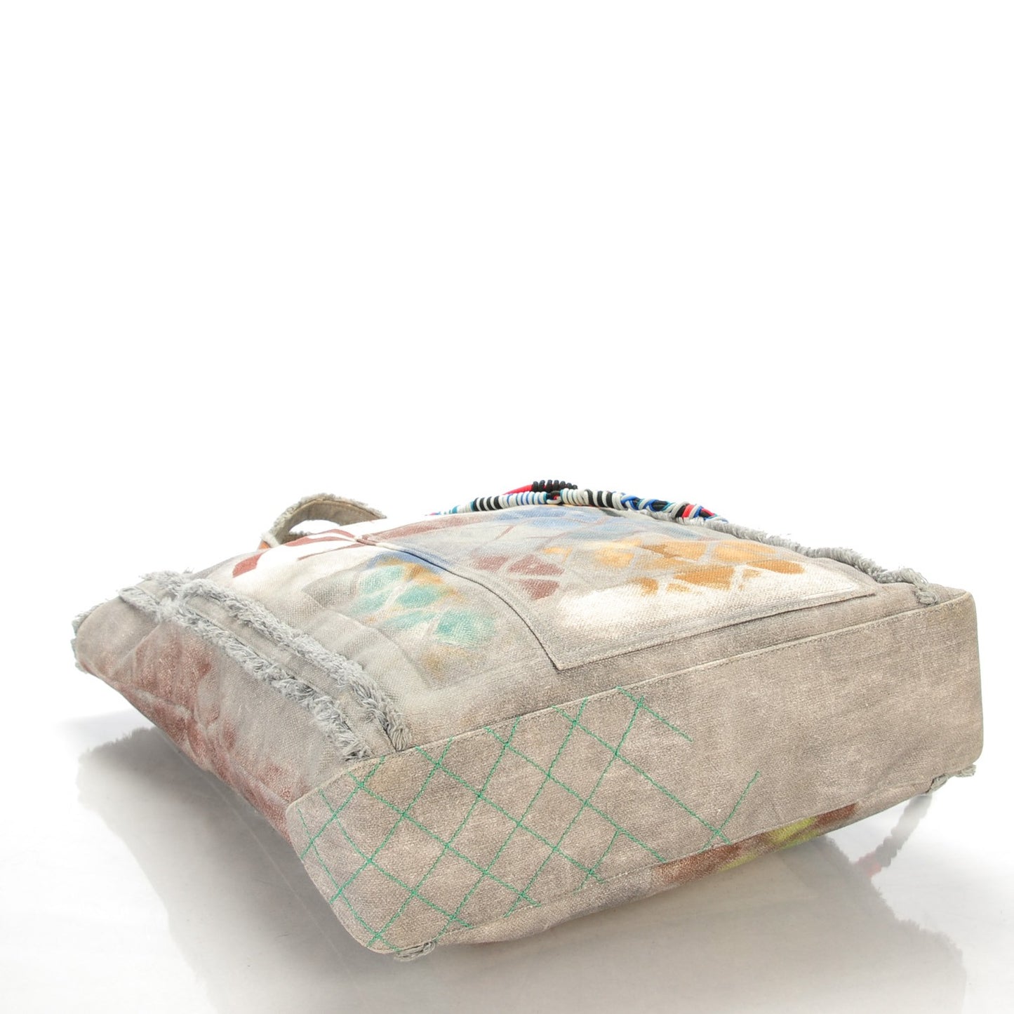 Canvas Large Graffiti Tote Grey