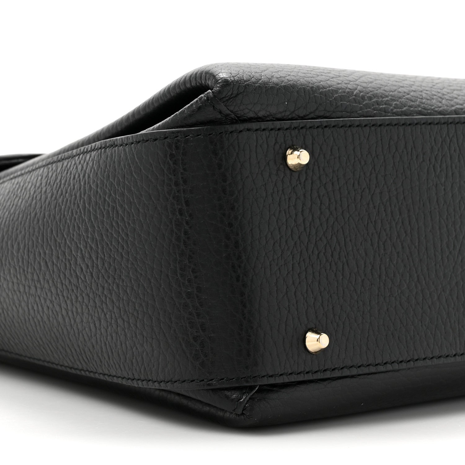 Gucci Dollar Calfskin Medium Interlocking G Top Handle Shoulder Bag Black 11 of 14