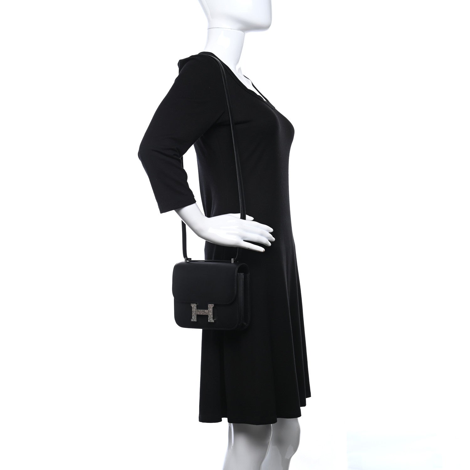 Hermes Veau Monsieur Lizard Constance 18 Black Ombre 2 of 12