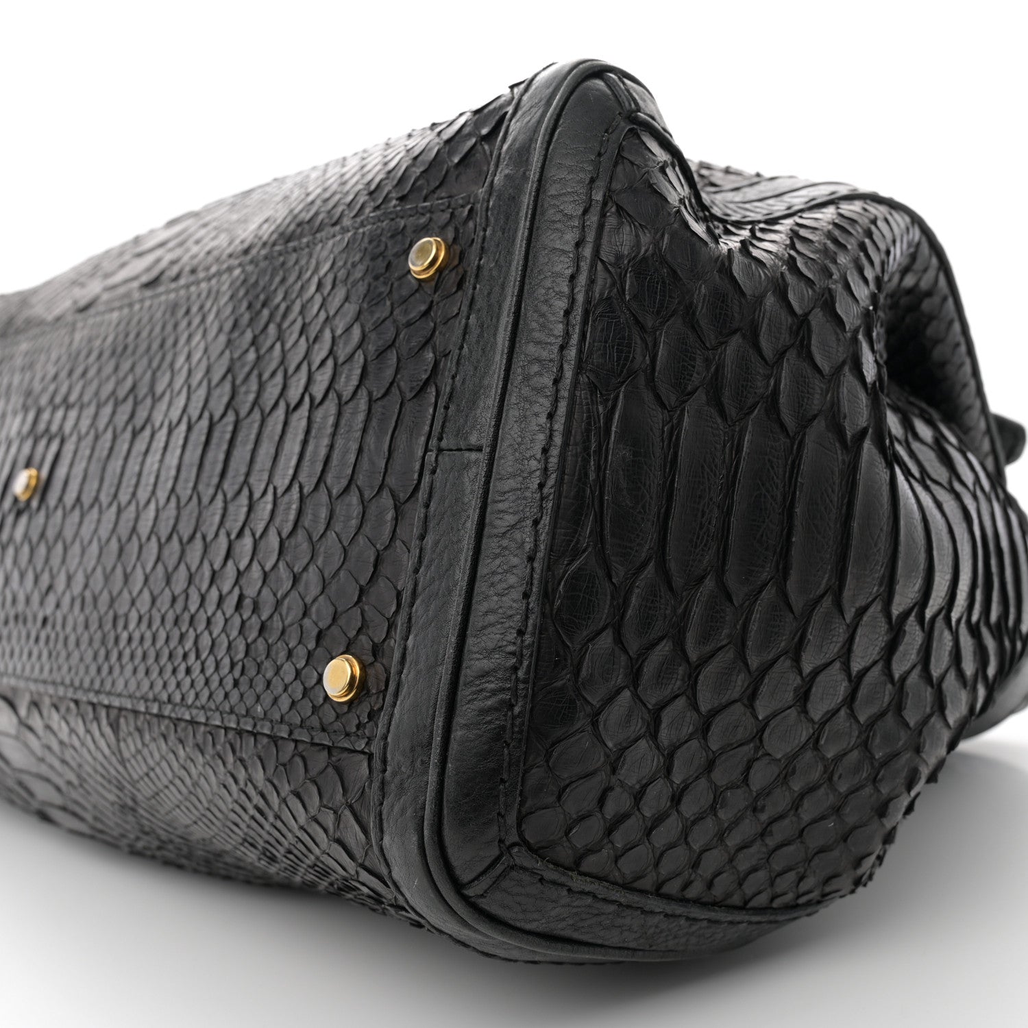 Gucci Snakeskin Large GG Running Tote Black 10 of 16