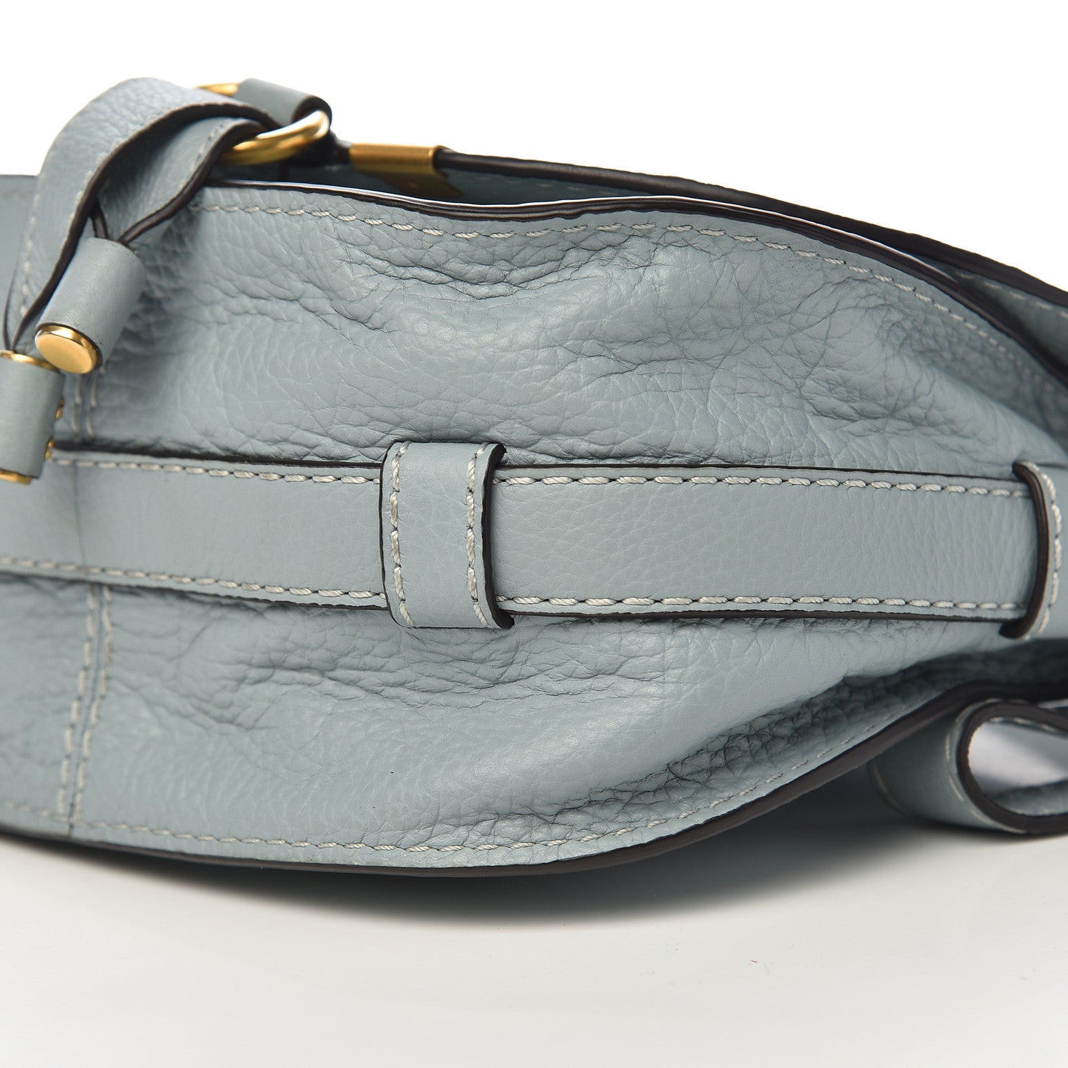 Chloe Calfskin Mini Marcie Round Crossbody Bag Faded Blue 10 of 12
